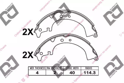 Комлект тормозных накладок DJ PARTS BS1043